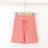 粉色针织短裤